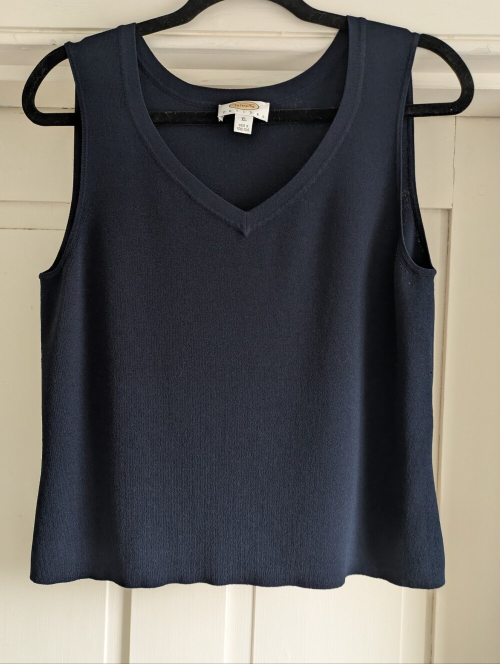 Talbots Petite Navy Knit Tank Top XL P